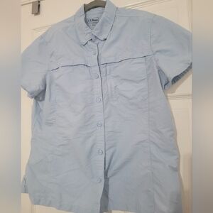 L.L. Bean Sky Blue Short Sleeve Shirt